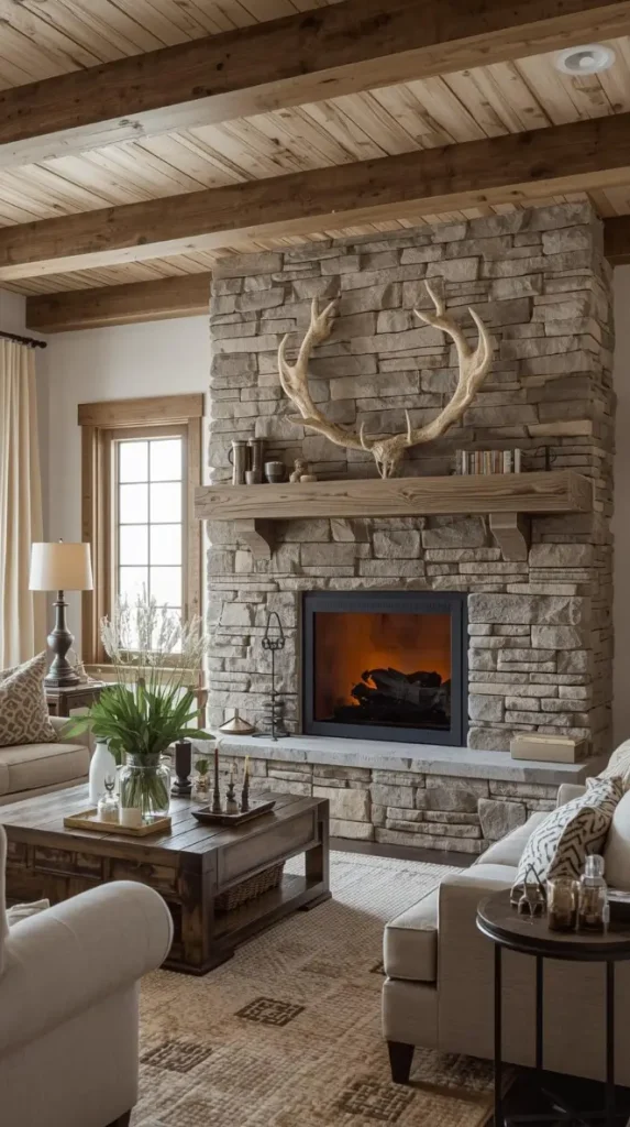19 Rustic Western Home Decor Ideas To Transform Your Space 7 Rustic Mounted Antlers or Faux Antler Decor