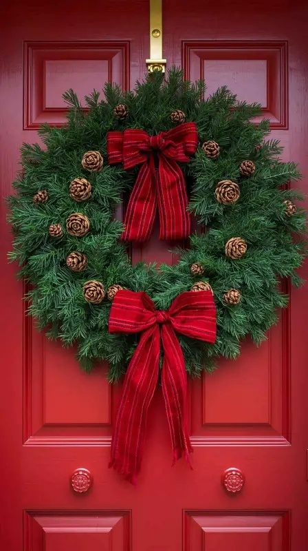 25 Traditional Christmas Home Decor Ideas for a Timeless Holiday Look 8 Christmas Wreaths on Doors