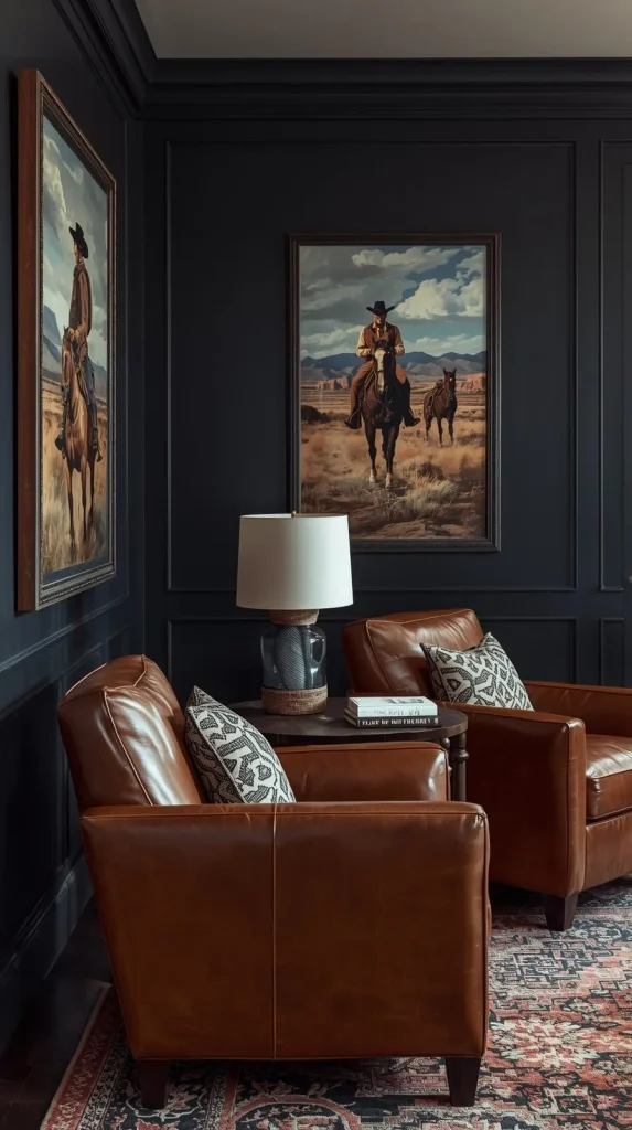 Dark Western-Themed Wall Art