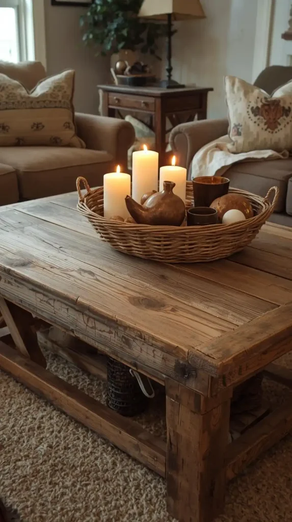Distressed Wood Coffee Table