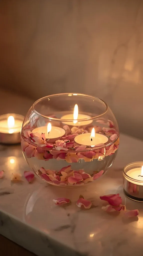 20 Dollar Tree DIY Home Decor Ideas | Creative & Budget-Friendly Crafts 8 Floating Candle Bowls