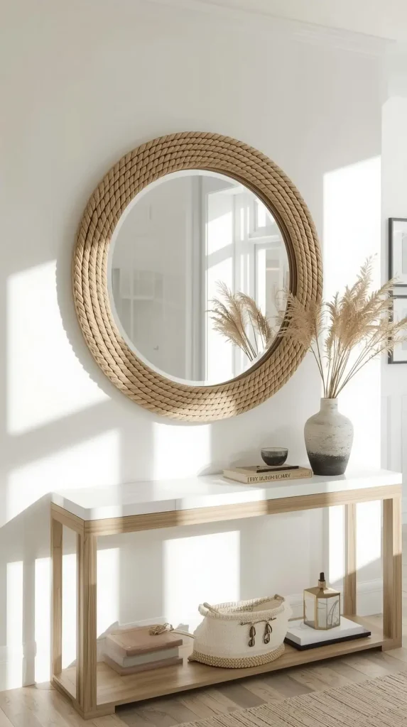 25 DIY Home Decor Ideas | Easy, Creative & Affordable Projects 8 Rope-Wrapped Mirrors