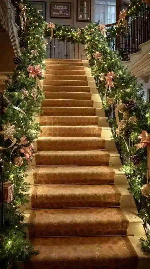 Staircase Garland with Lights