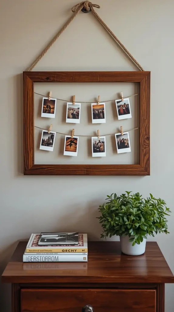 16 DIY Home Decor Easy Bedroom Craft Ideas | Stylish & Simple Projects 6 DIY Photo Display Frame