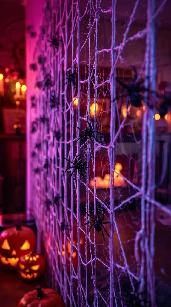 18 Best Halloween Home Decor Indoor On A Budget Ideas 9 DIY Spider Web Wall Decor