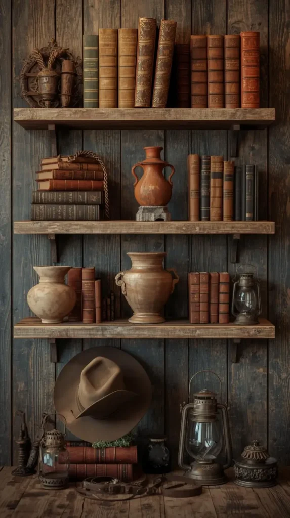 Distressed Wooden Shelves