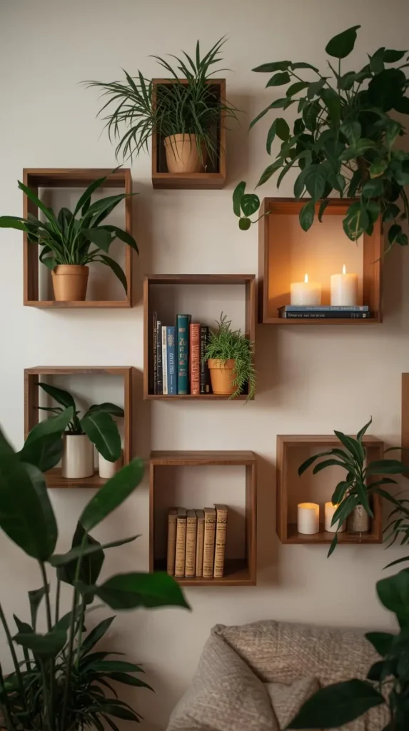 25 DIY Home Decor Ideas | Easy, Creative & Affordable Projects 9 Floating Shelves with Plants