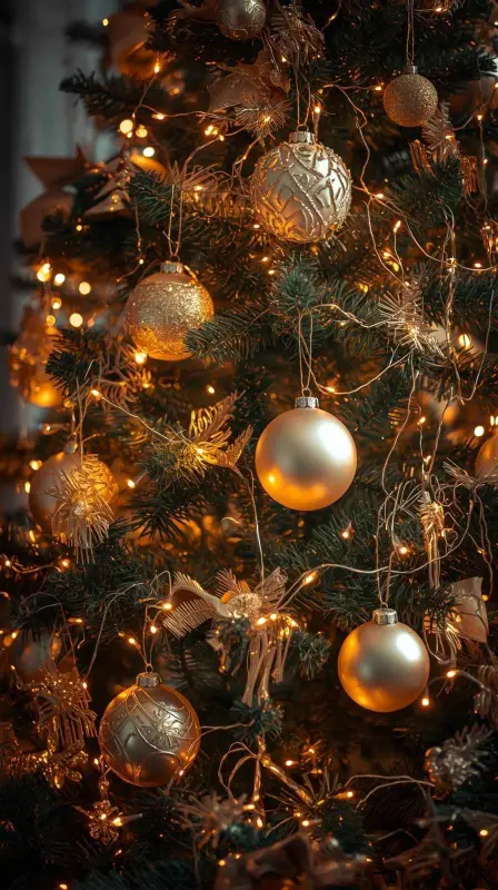25 Traditional Christmas Home Decor Ideas for a Timeless Holiday Look 9 Gold and Ivory Elegance