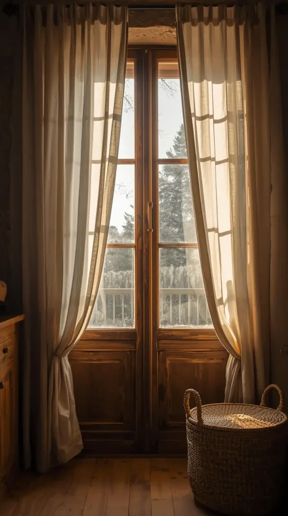  Linen or Burlap Curtains