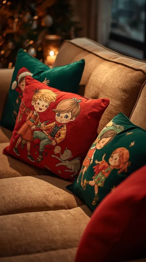 Mickey & Minnie Holiday Throw Pillows