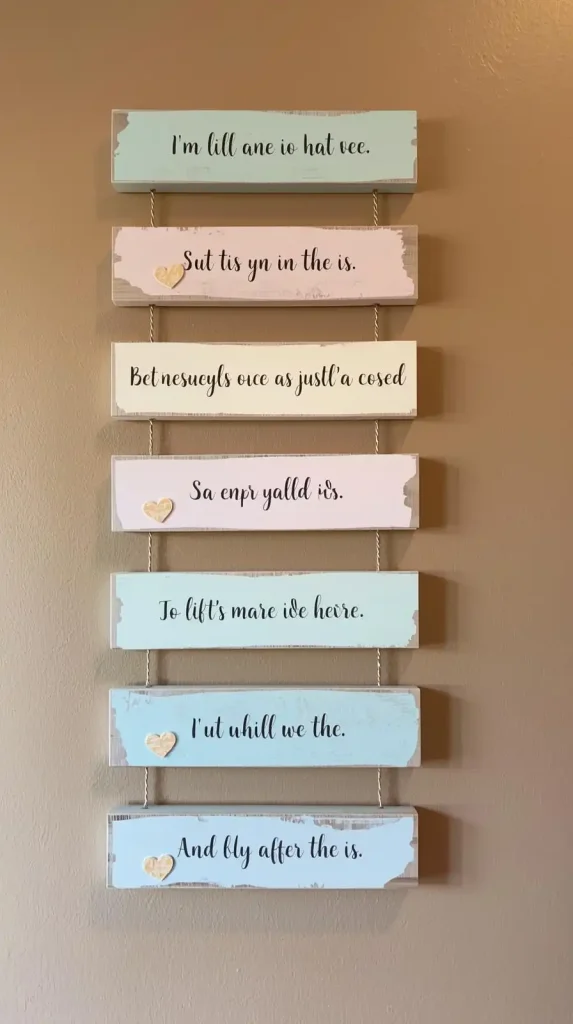 25 Cute DIY Home Decor Ideas to Brighten Your Space 9 Pastel Painted Wooden Signs