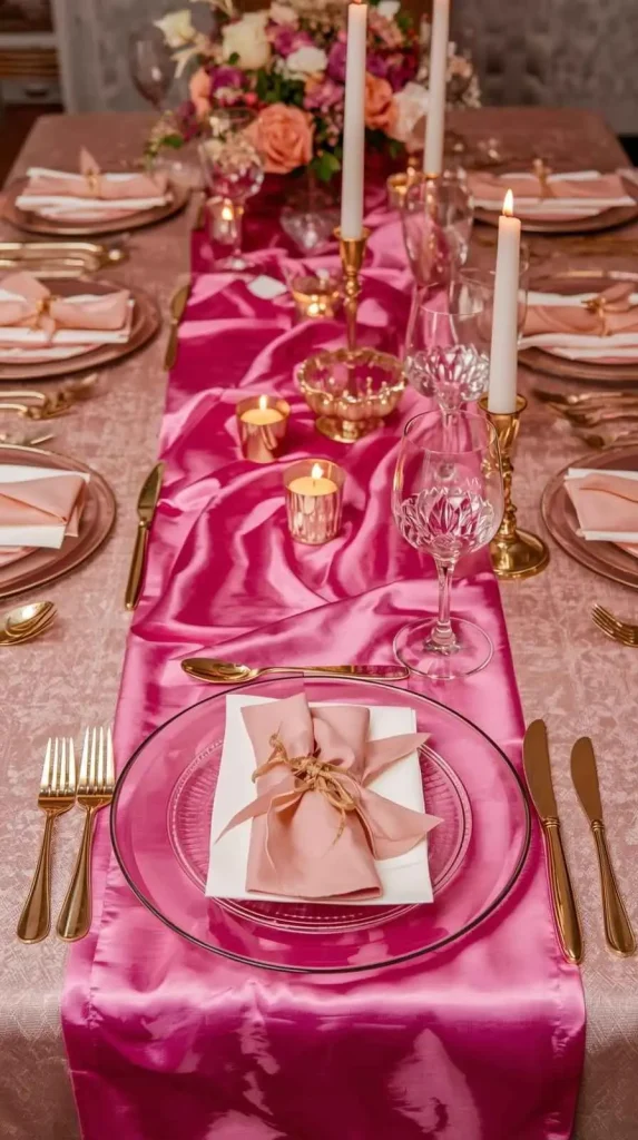  Pink Table Runner