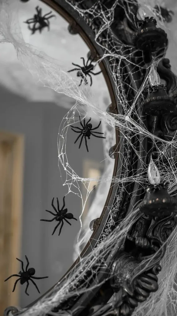 Cobweb Draped Mirrors