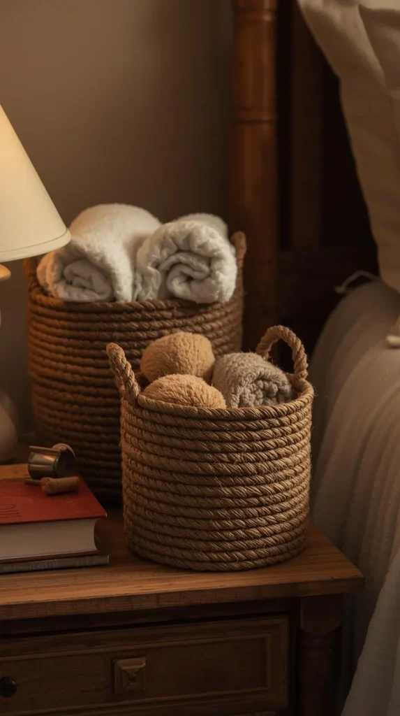 18 DIY Home Decor Ideas on a Budget | Stylish Homes Made Affordable 10 Jute Rope Storage Baskets