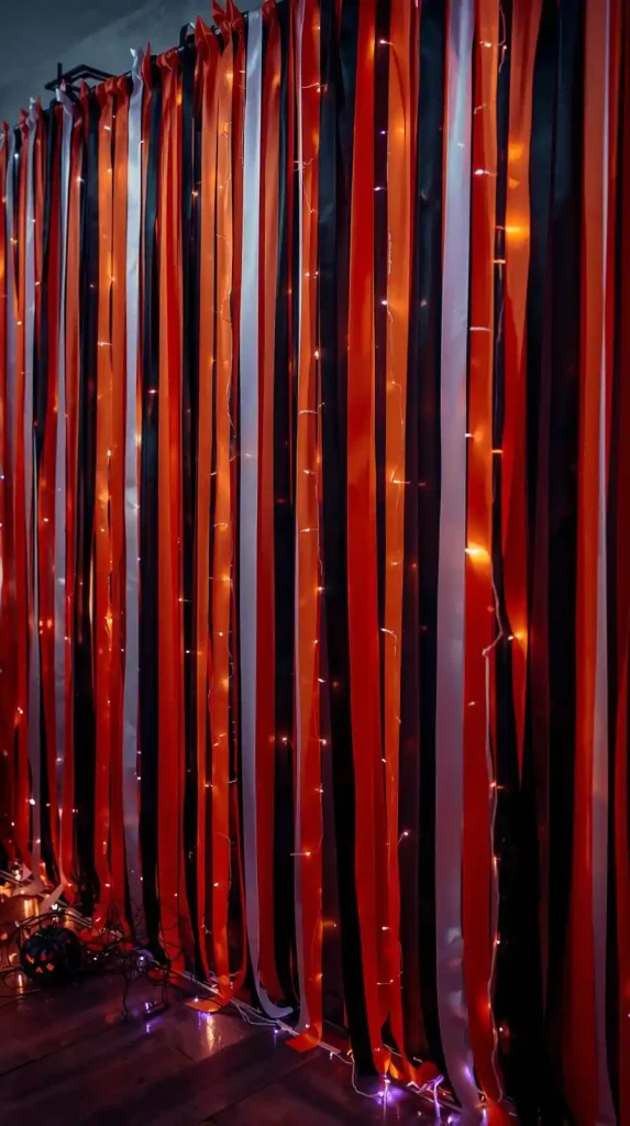 17 Iconic 2000s Halloween Home Decor Ideas for a Retro-Spooky Comeback 10 Ribbon Garland Backdrop