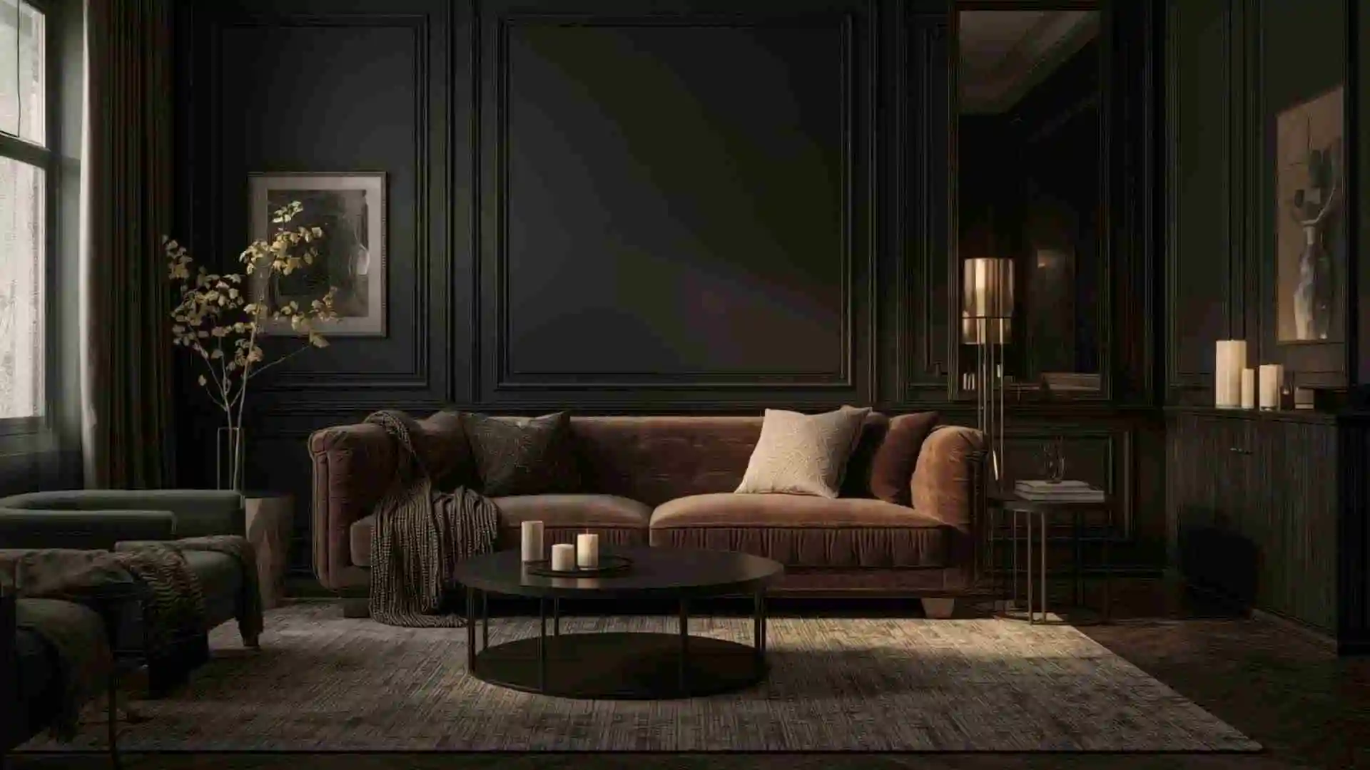 Dark Home Decor Cozy Living Bedroom