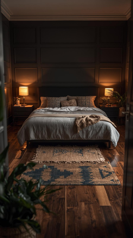 25 Dark Home Decor Cozy Living Bedroom 