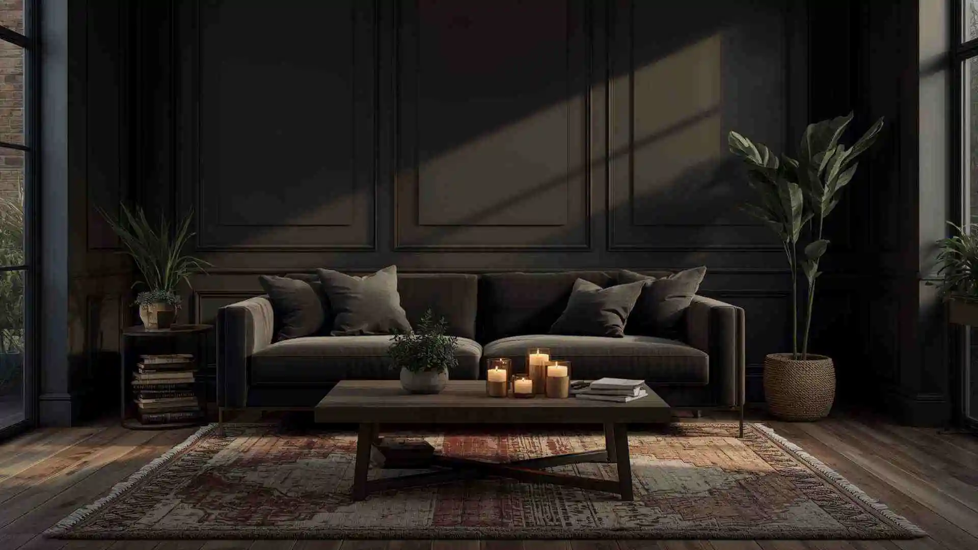 Dark Home Decor cozy living room