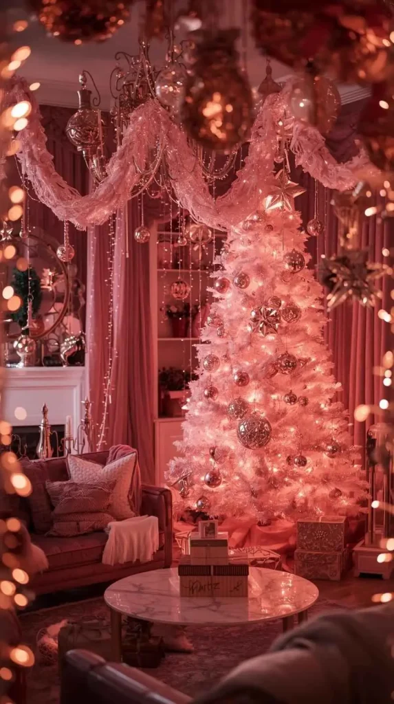 Pink Christmas Home Decor Ideas