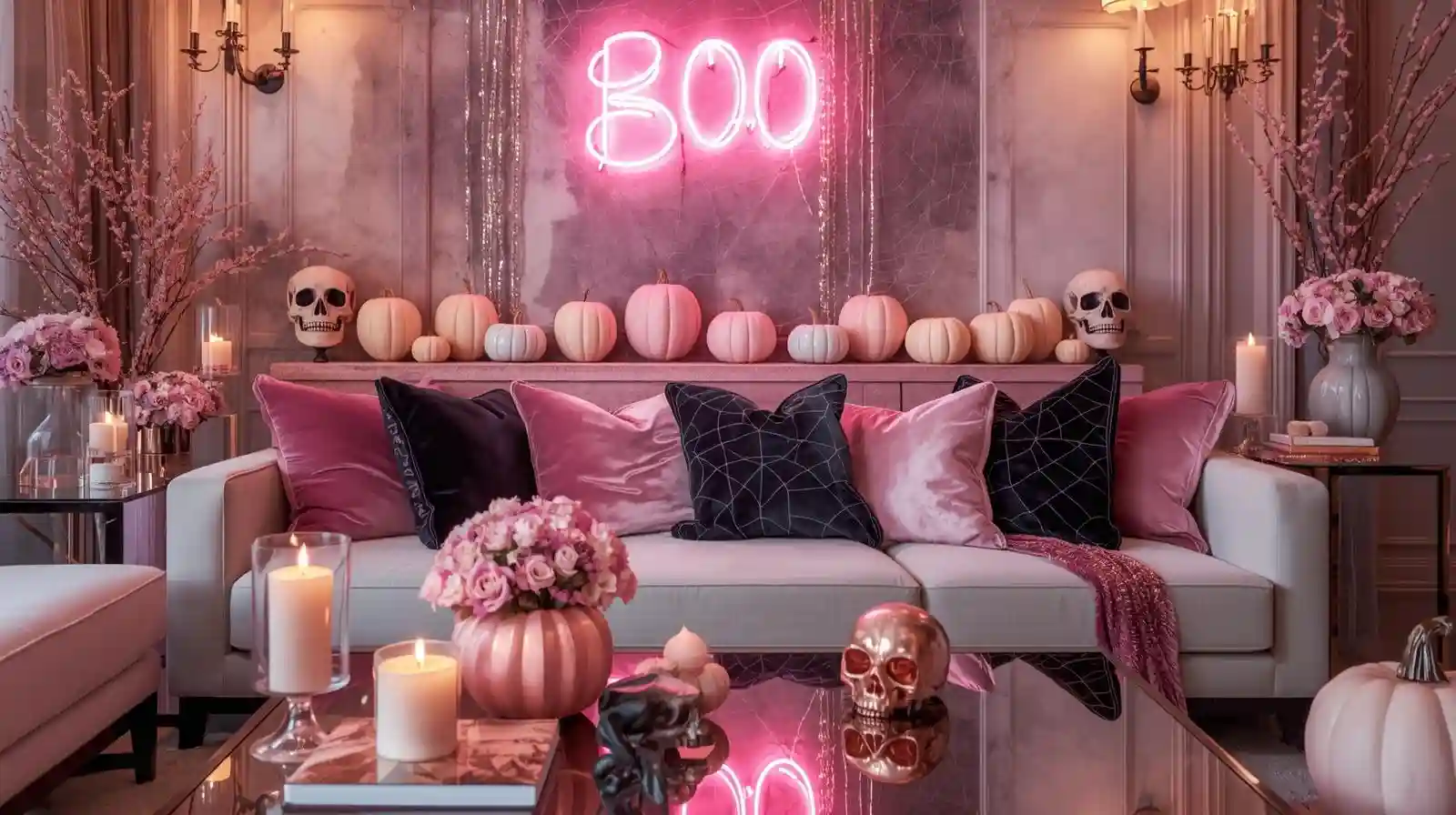Pink Halloween Home Decor Inspirations