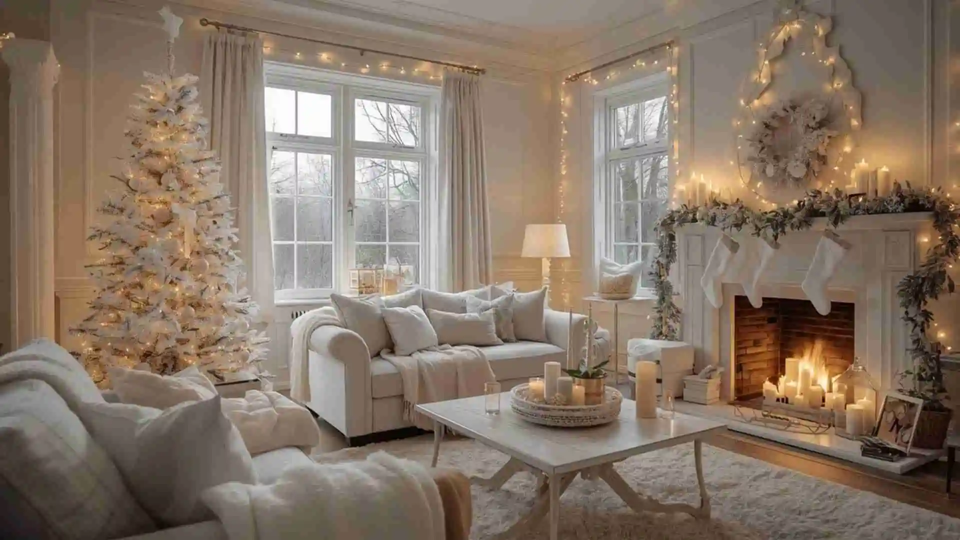 White Christmas Home Decor