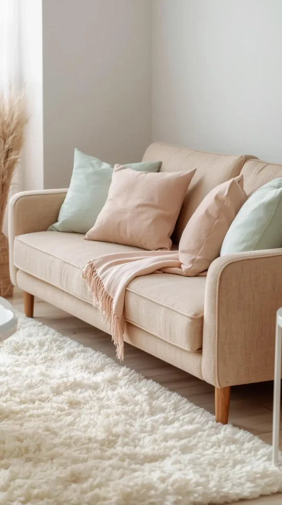 19 Cute Small Apartment Decor | Turn Your Tiny Space into a Dreamy Haven 2 Add Pops of Pastel Colors for a Soft Look