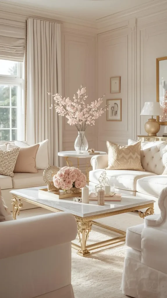 Create a Soft Blush Living Room