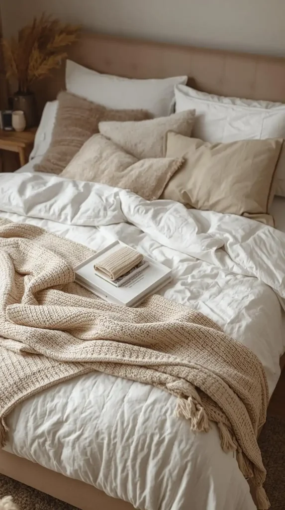 23 Small Apartment Decorating Cozy Bedroom Designs | Dreamy Ideas for a Warm and Relaxing Retreat 2 Layer Soft Bedding for Maximum Comfort