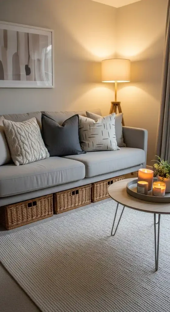 20 Home Decor Ideas Living Room on a Budget Kitchens Small Spaces | Stylish 11 Hidden Storage Baskets