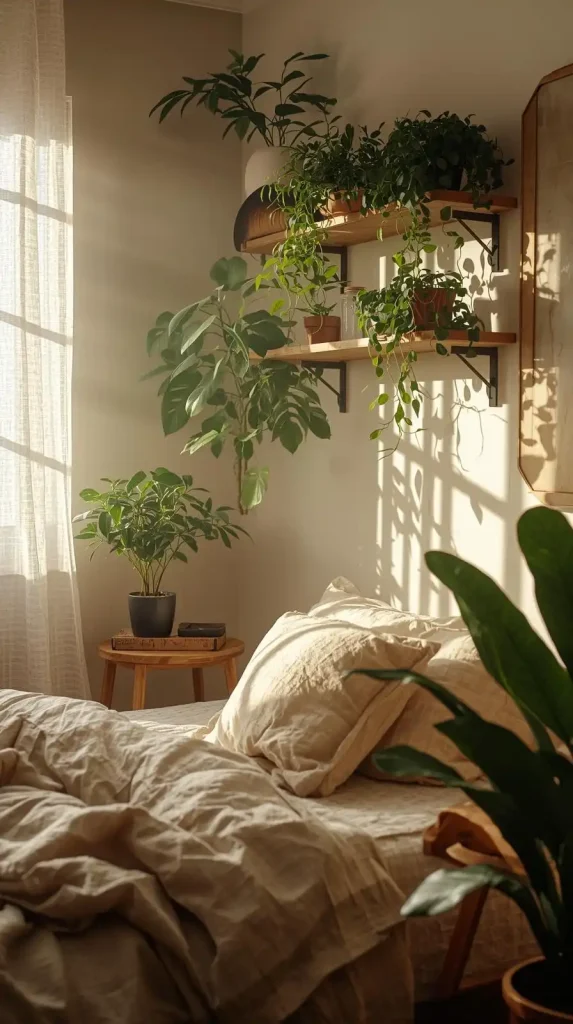 23 Small Apartment Decorating Cozy Bedroom Designs | Dreamy Ideas for a Warm and Relaxing Retreat 11 Introduce Plants for Natural Warmth