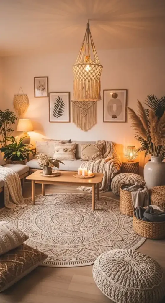 18 Crochet Home Decor Boho Ideas for Cozy and Stylish Spaces 11 Mandala-Style Floor Rugs