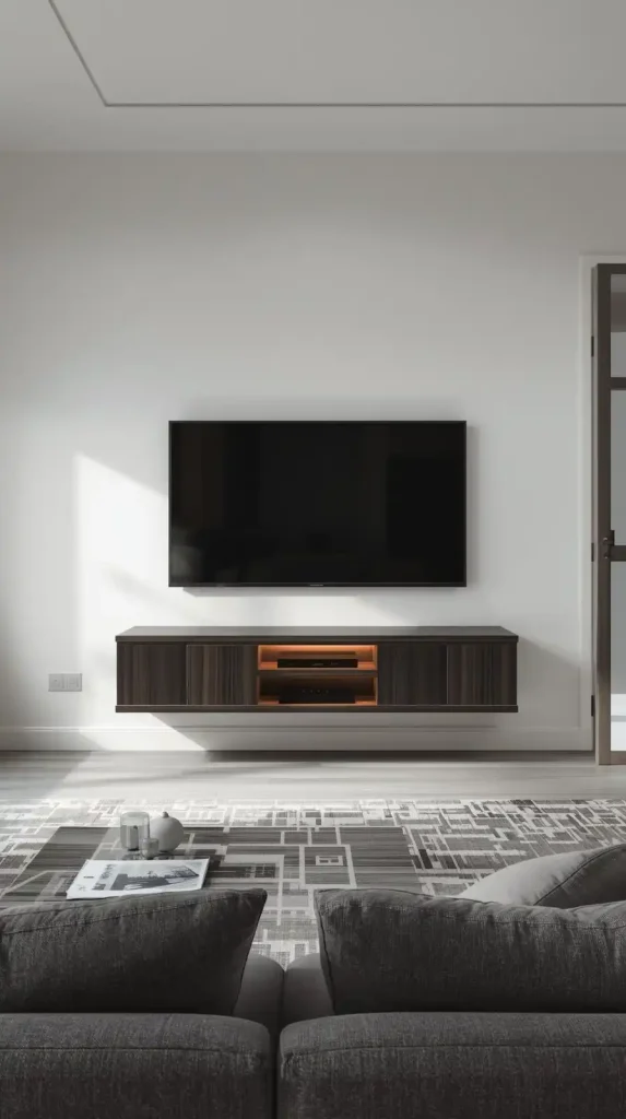  Wall-Mounted TV Setup