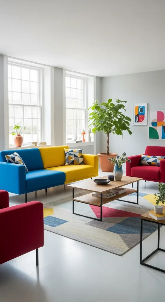 Choose Color-Blocked Furniture