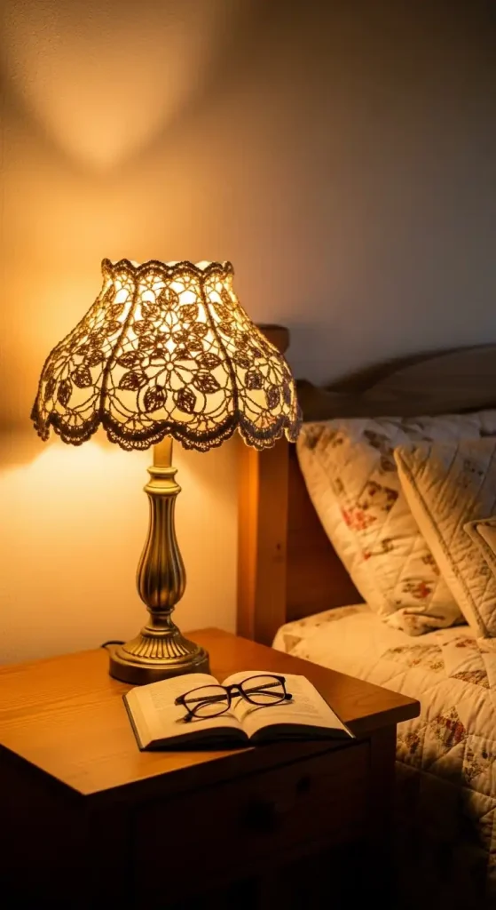 22 Crochet Home Decor Ideas Bedrooms to Make Them Cozy and Stylish 12 Crochet lampshade covers to soften lighting
