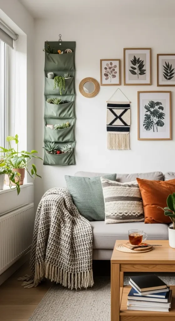 20 Crochet Home Decor Ideas Living Rooms Cozy with Soft Accents 12 Hanging Wall Organizers