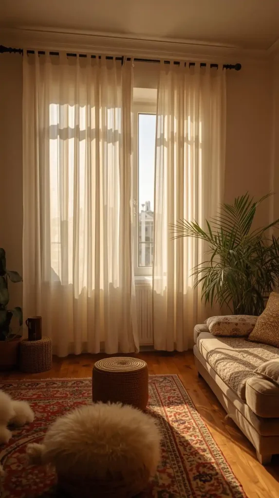 Replace Curtains with Light Sheer Panels