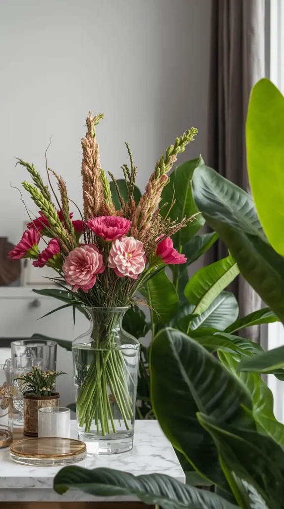 Add Fresh Flowers and Indoor Plants