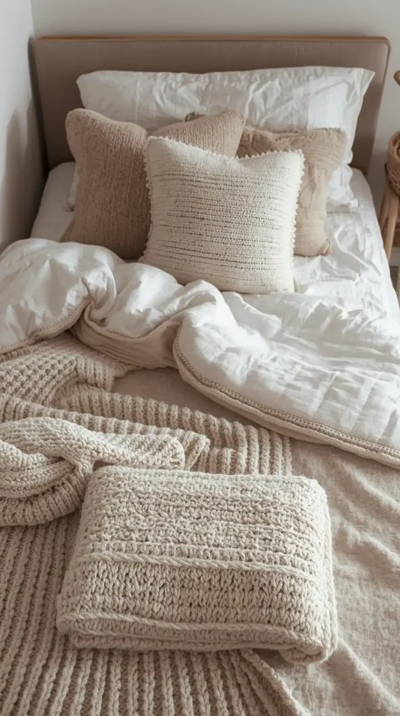 23 Small Apartment Decorating Cozy Bedroom Designs | Dreamy Ideas for a Warm and Relaxing Retreat 13 Choose Soft and Neutral Bedding