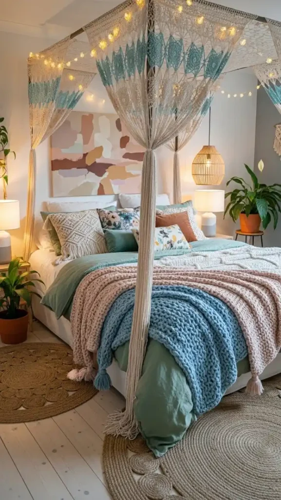 21 Easy Crochet Home Decor Ideas for Cozy and Stylish Interiors 13 Crochet Bed Canopies for Cozy Corners