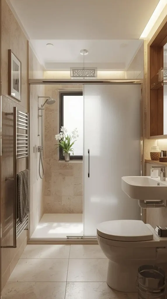 20 Small Apartment Decorating Bathroom Ideas for a Stylish 2025 Refresh 14 Add a Sliding Door