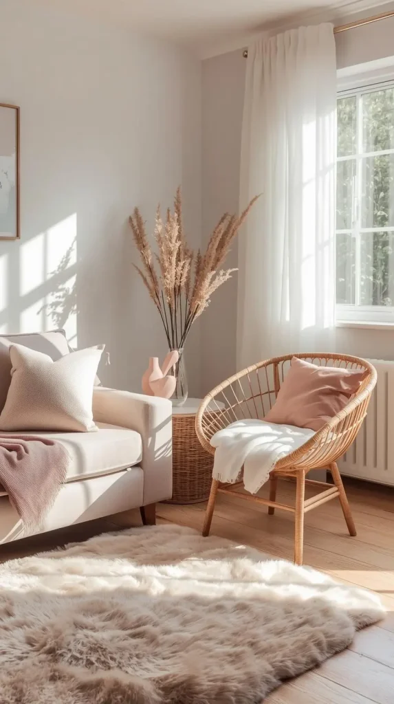 19 Cute Small Apartment Decor | Turn Your Tiny Space into a Dreamy Haven 14 Choose Neutral Furniture with Playful Accents