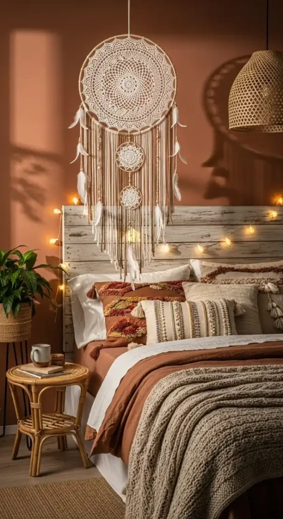 22 Crochet Home Decor Ideas Bedrooms to Make Them Cozy and Stylish 14 Crochet dreamcatchers for a boho touch