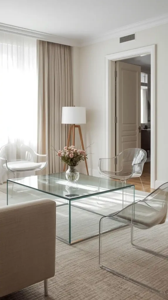  Glass or Acrylic Furniture