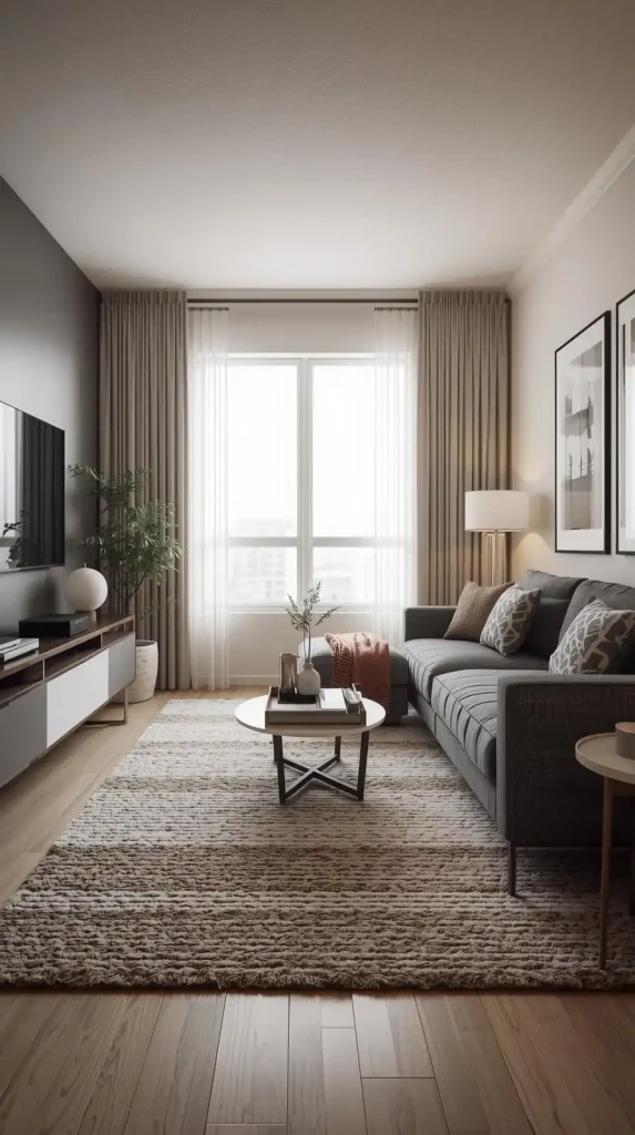 Use Area Rugs to Define and Warm Up the Space