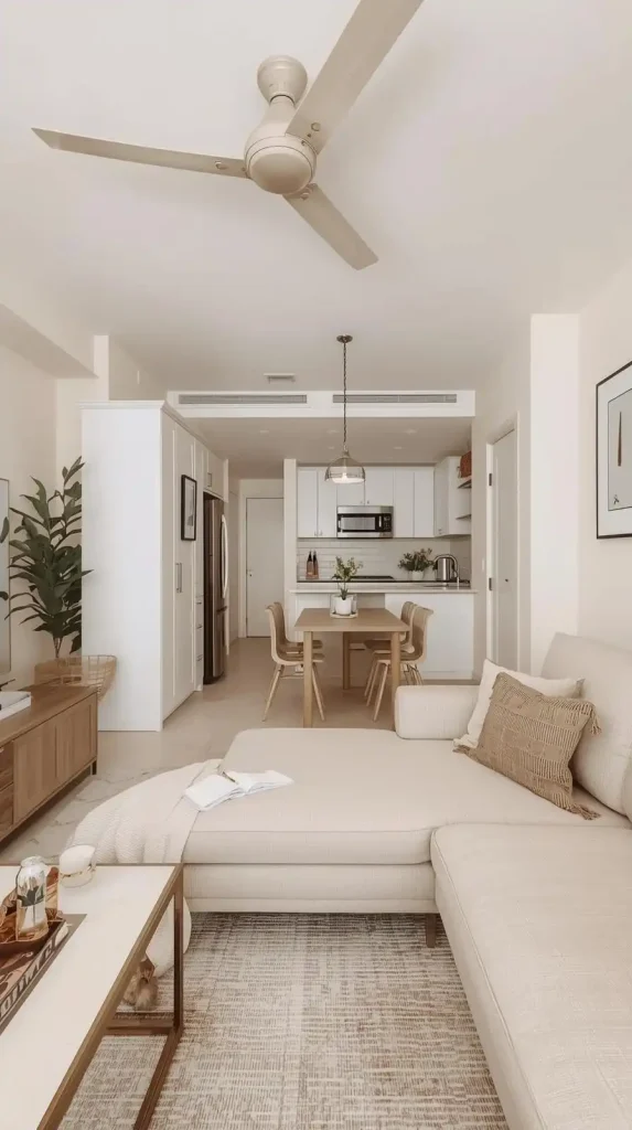 20 Living Room Kitchen Open Concept Small Apartment Decor | Stylish Ideas for Seamless Flow 14 Use a Consistent Color Palette Throughout