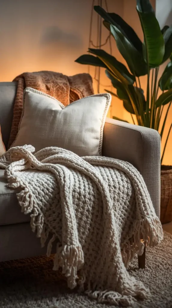 Add Cozy Throws to Chairs