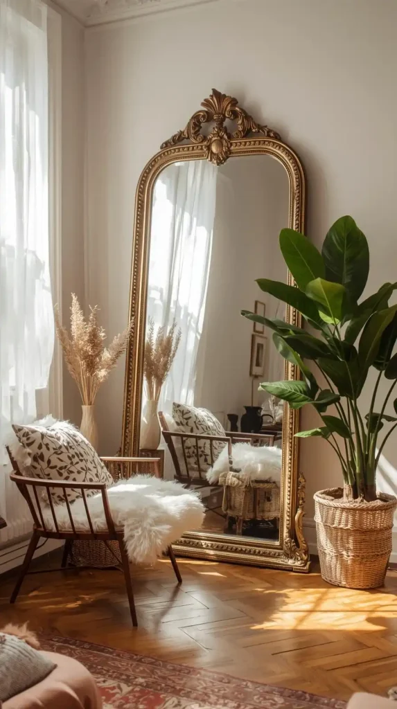  Add a Statement Mirror for a Spacious Look
