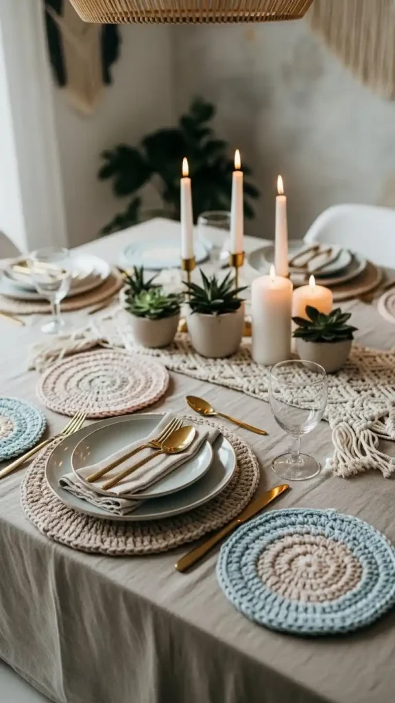 21 Easy Crochet Home Decor Ideas for Cozy and Stylish Interiors 15 Crochet Table Mats for Stylish Dining