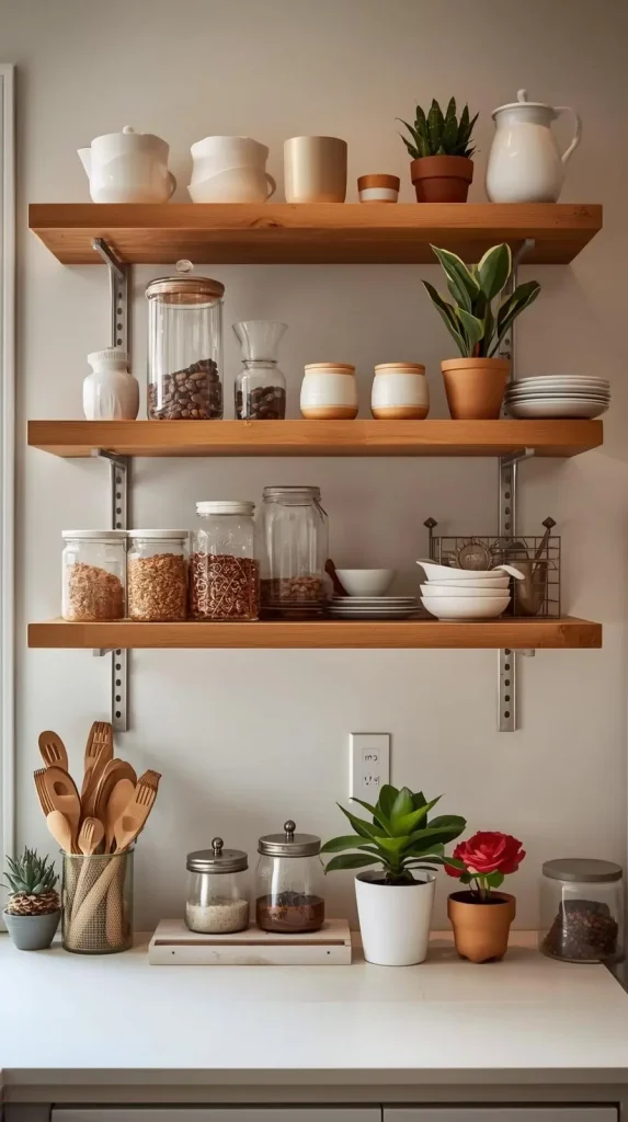 Floating Shelves with Adhesive Mounts