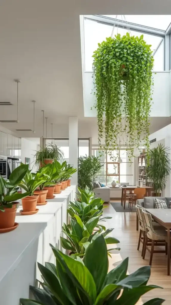 20 Living Room Kitchen Open Concept Small Apartment Decor | Stylish Ideas for Seamless Flow 15 Incorporate Plants for a Fresh, Natural Feel